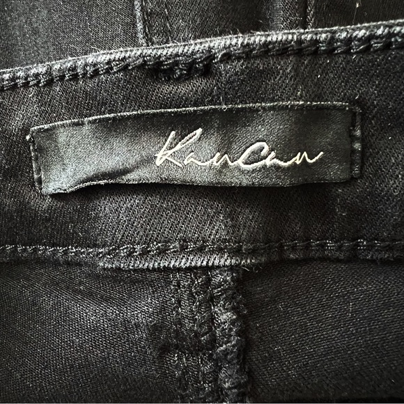 Kancan Black Cut Off Denim Jean Shorts Stretch High Rise 28  Juniors 9 - Picture 5 of 7